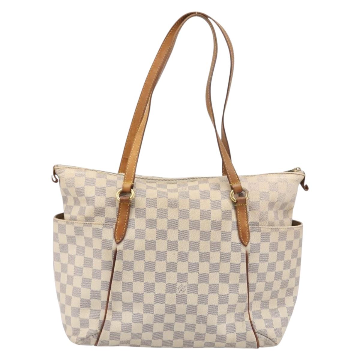 LOUIS VUITTON Damier Azur Totally MM Tote Bag N51262 LV Auth 215548