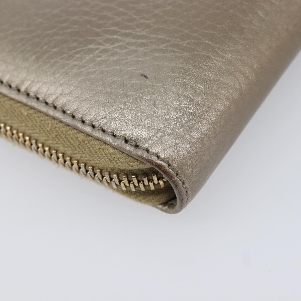 GUCCI Soho Long Wallet Leather Gold 308004 Auth 215554V