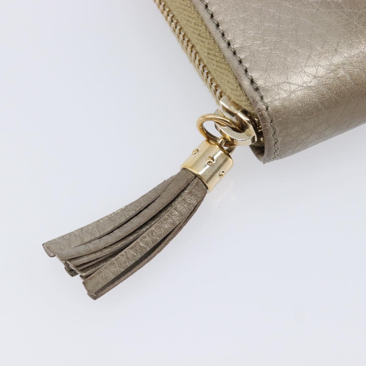 GUCCI Soho Long Wallet Leather Gold 308004 Auth 215554V