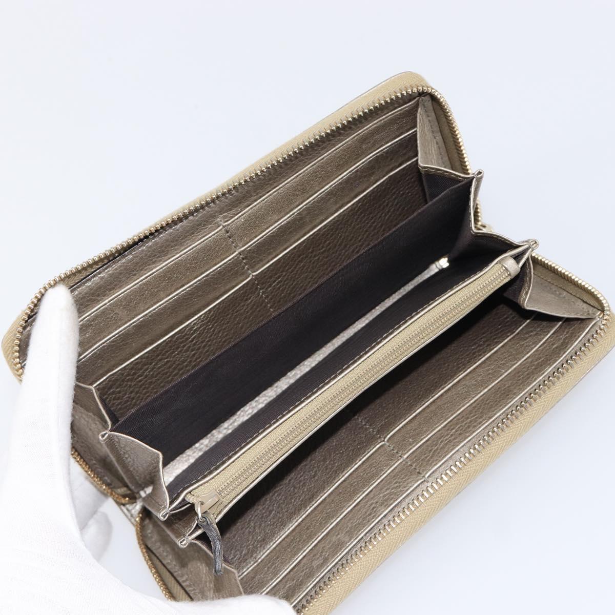 GUCCI Soho Long Wallet Leather Gold 308004 Auth 215554V
