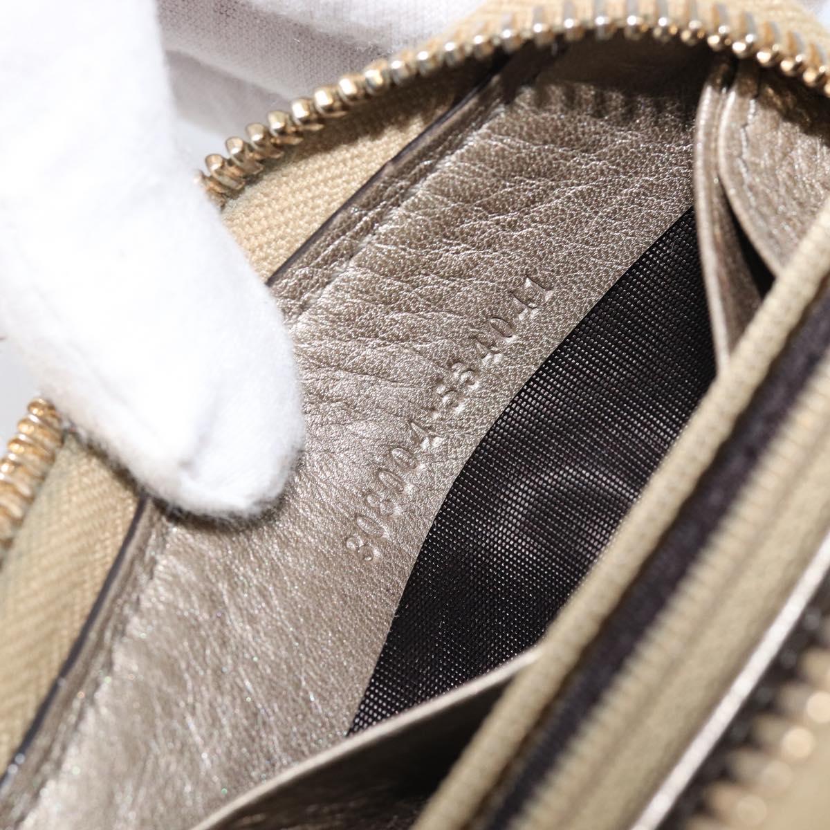GUCCI Soho Long Wallet Leather Gold 308004 Auth 215554V