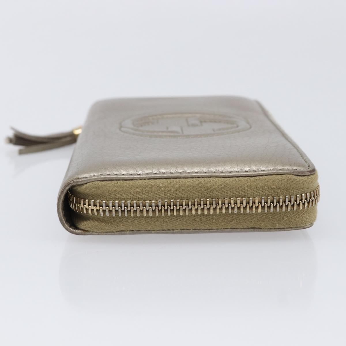 GUCCI Soho Long Wallet Leather Gold 308004 Auth 215554V