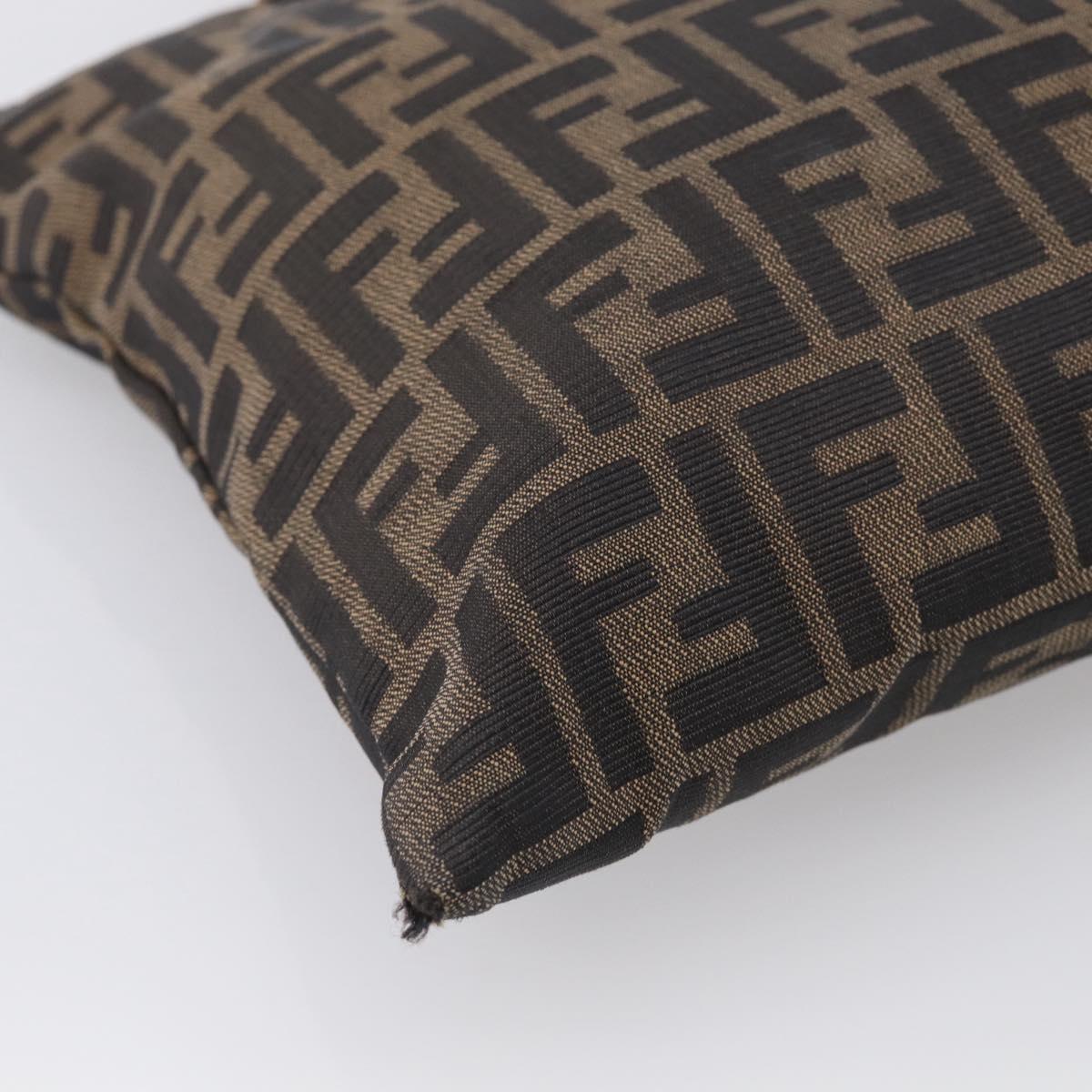 FENDI Zucca Canvas Tote Bag Black Brown Auth 215555