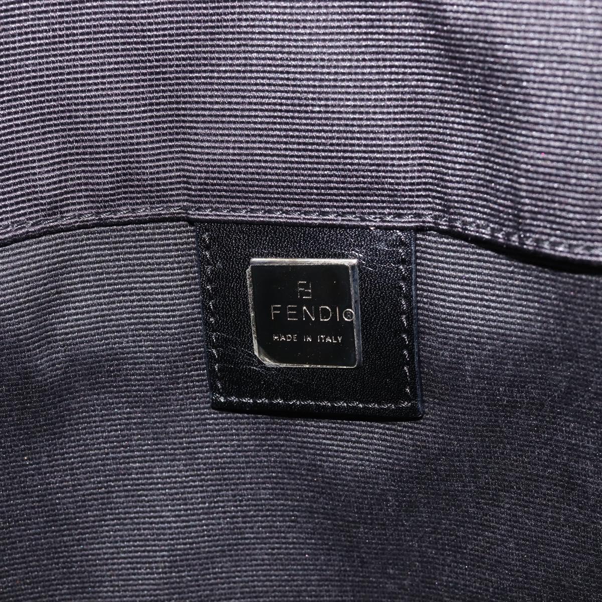 FENDI Tote Bag Canvas Black Auth 215557