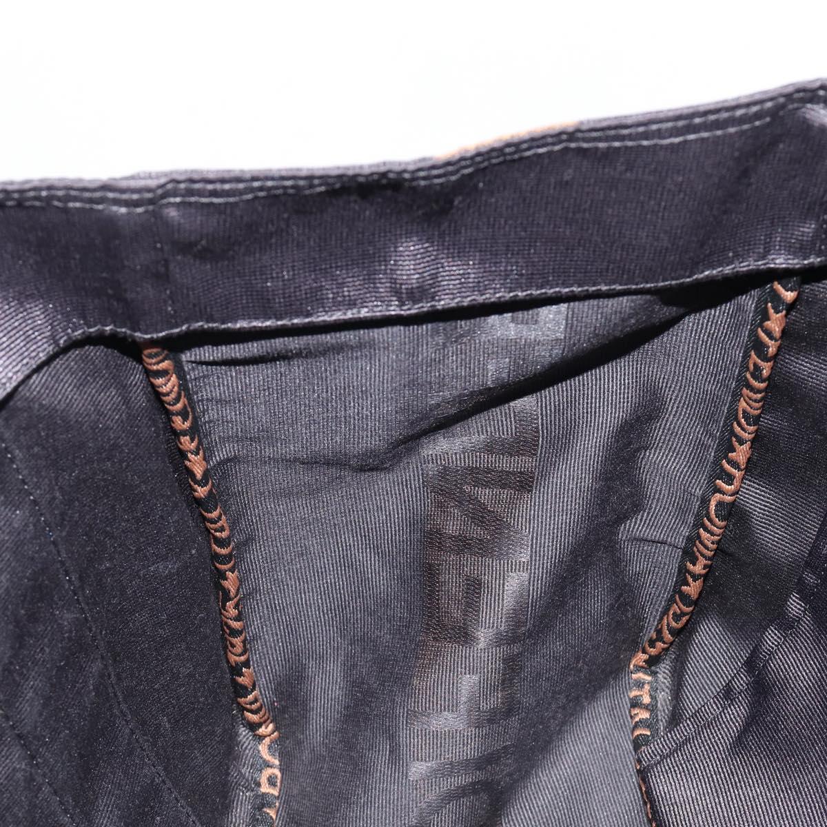FENDI Tote Bag Canvas Black Auth 215557