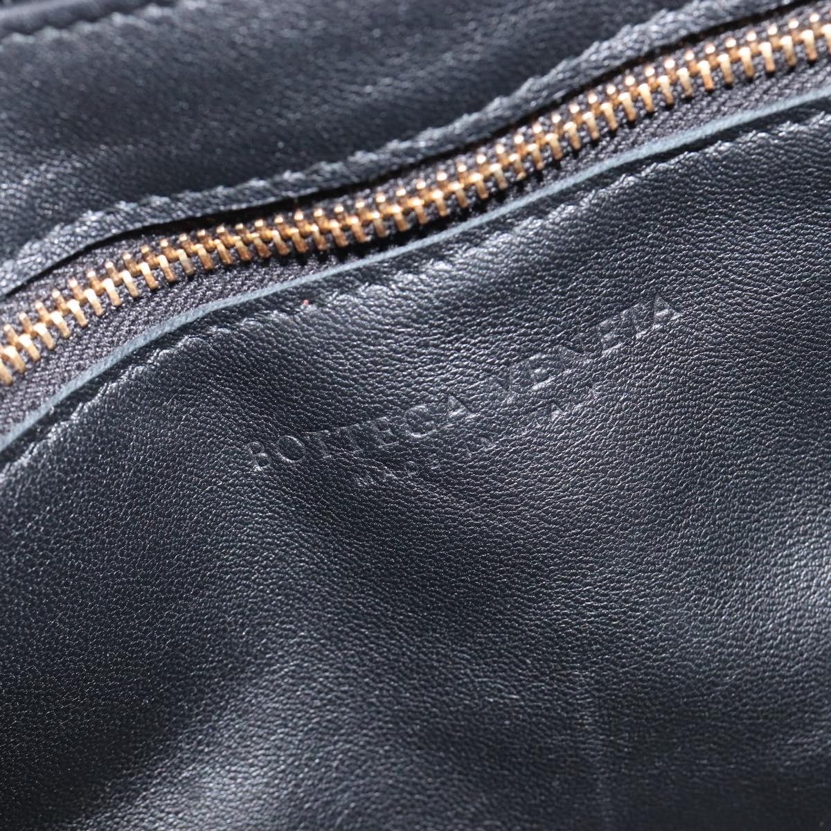 Bottega Veneta MAXI INTRECCIATO Padded Cassette Bag Leather Black Auth 215563V