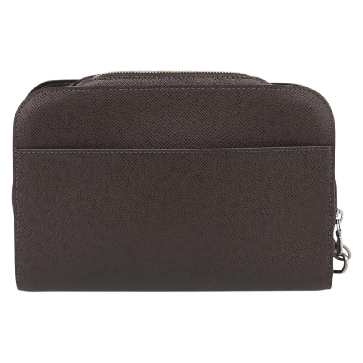 LOUIS VUITTON Taiga Baikal Clutch Bag Grizzly M30188 LV Auth 215592A