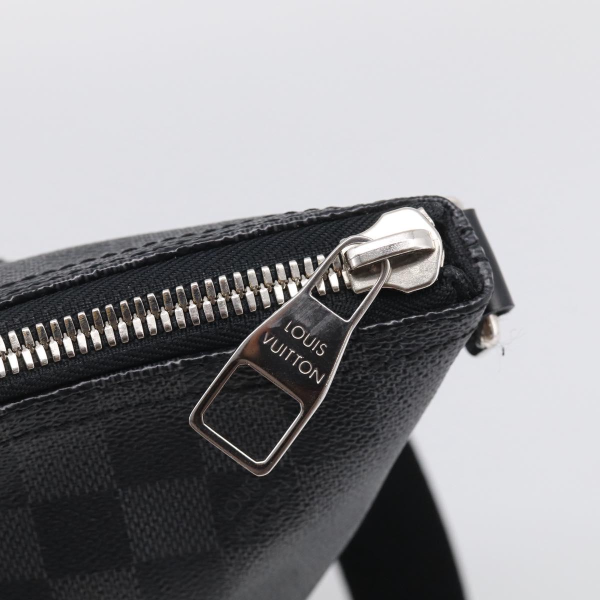 LOUIS VUITTON Damier Graphite Mick GM Shoulder Bag N41105 LV Auth 215595V