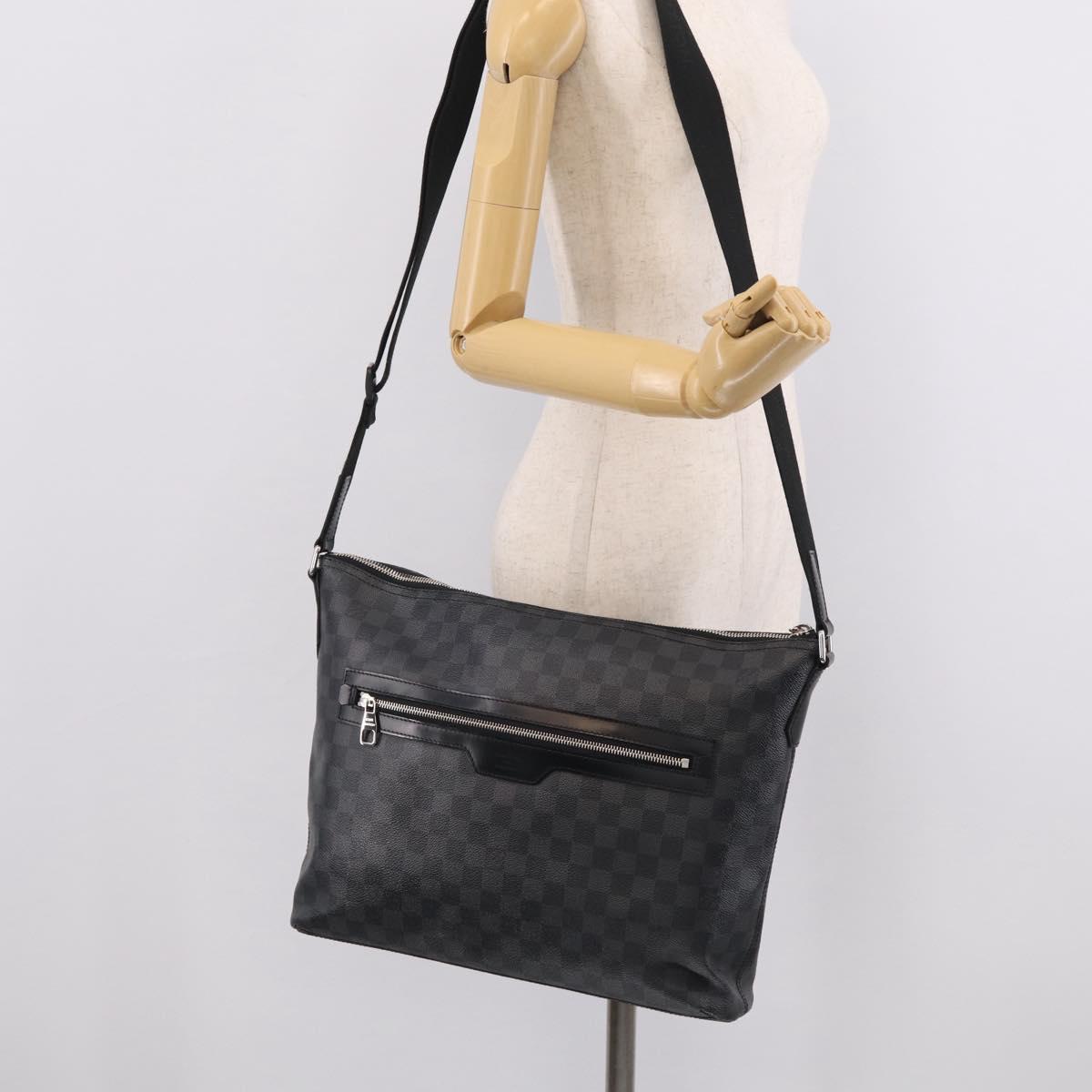 LOUIS VUITTON Damier Graphite Mick GM Shoulder Bag N41105 LV Auth 215595V