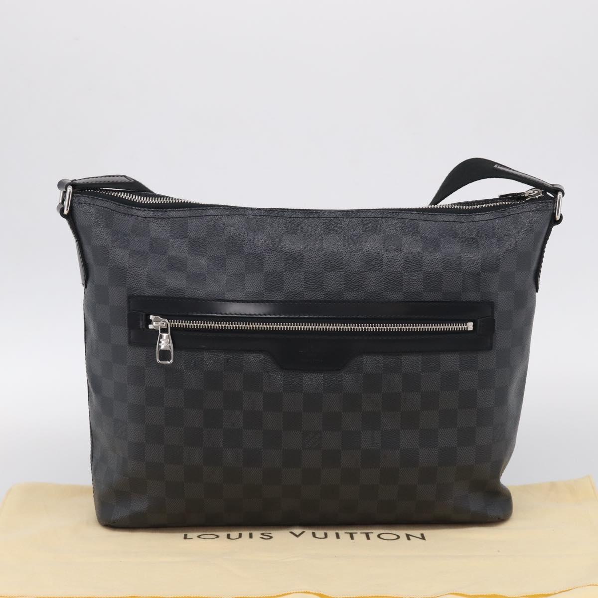 LOUIS VUITTON Damier Graphite Mick GM Shoulder Bag N41105 LV Auth 215595V