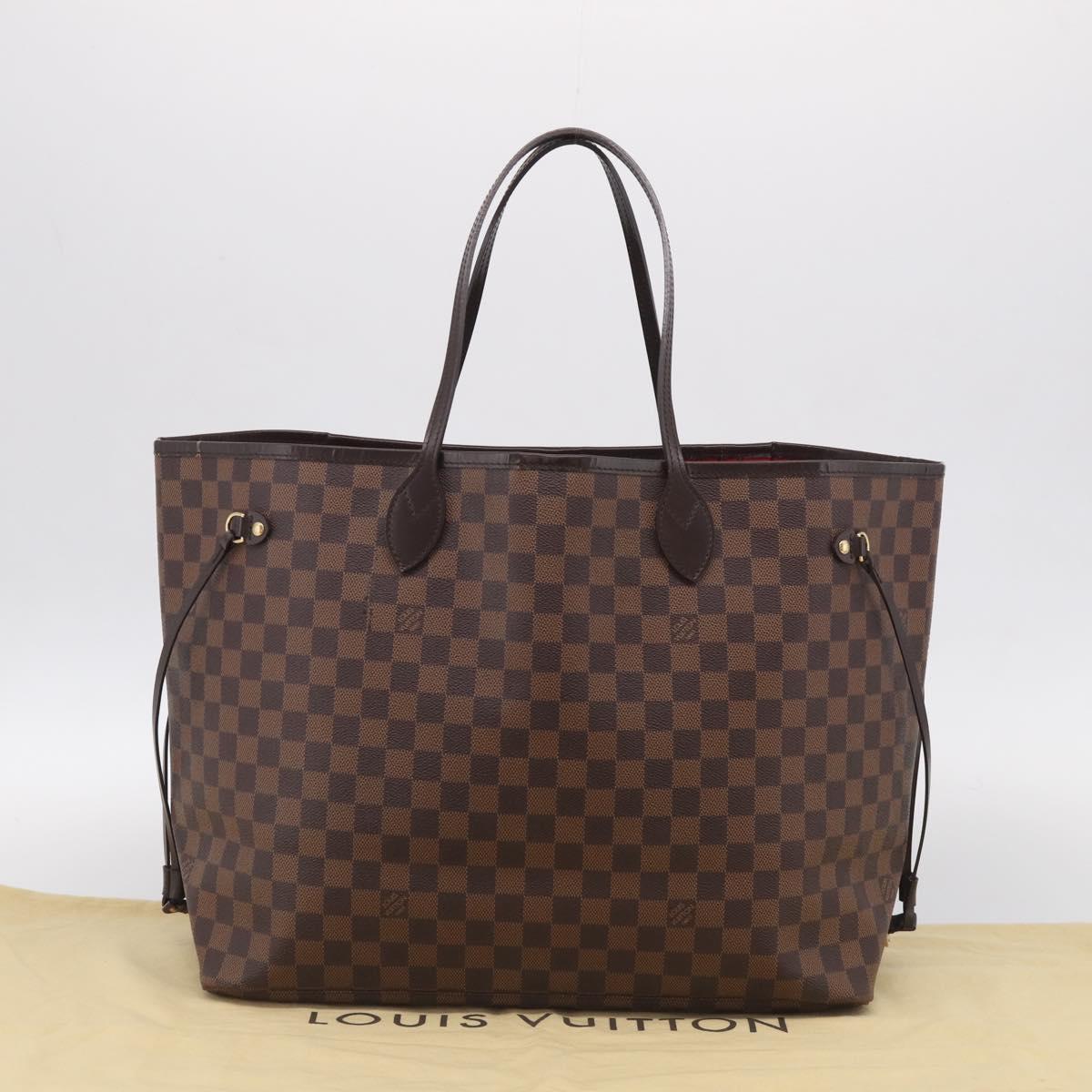 LOUIS VUITTON Damier Ebene Neverfull GM Tote Bag N51106 LV Auth 215600V