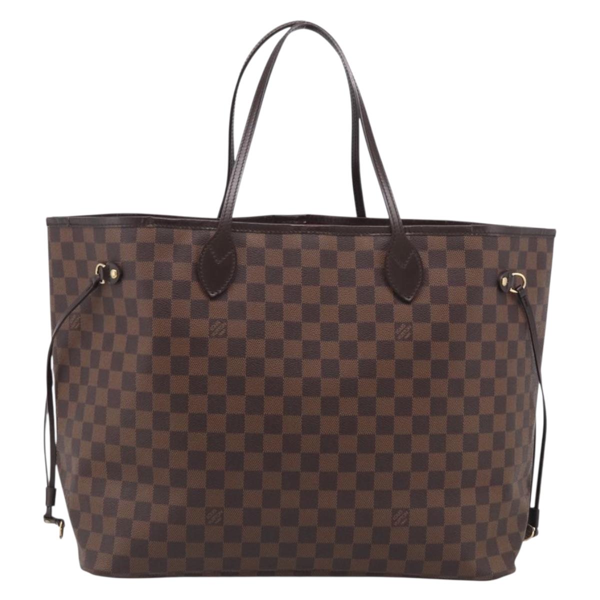 LOUIS VUITTON Damier Ebene Neverfull GM Tote Bag N51106 LV Auth 215600V