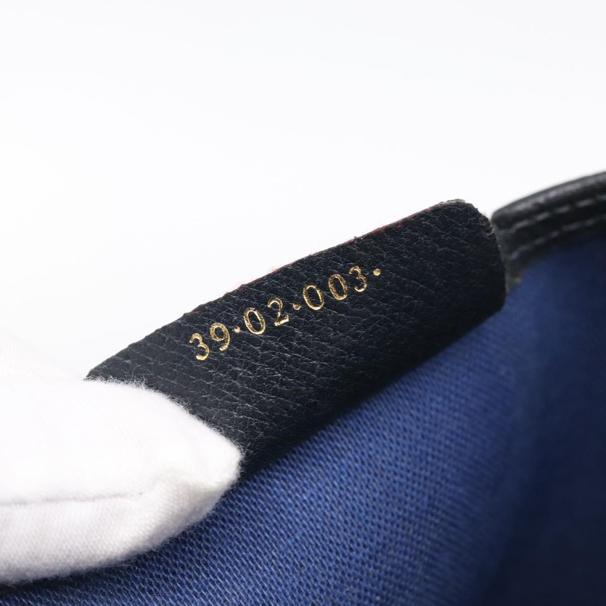 GUCCI GG Supreme Sherry Line Tote Bag PVC Navy Gold 39 02 003 Auth 215608A
