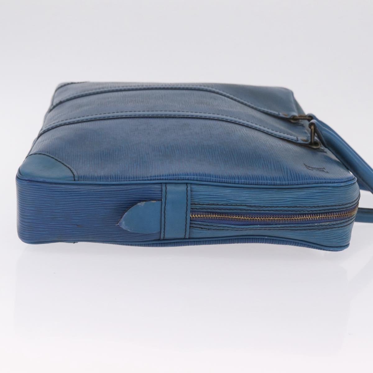 LOUIS VUITTON Epi Porte Documents Voyage Business Bag Blue M54475 LV Auth 215686