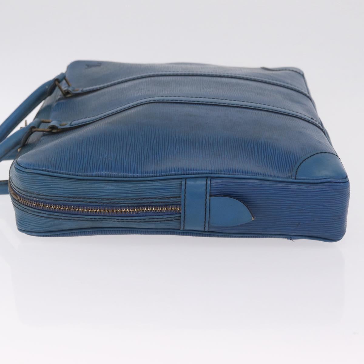 LOUIS VUITTON Epi Porte Documents Voyage Business Bag Blue M54475 LV Auth 215686