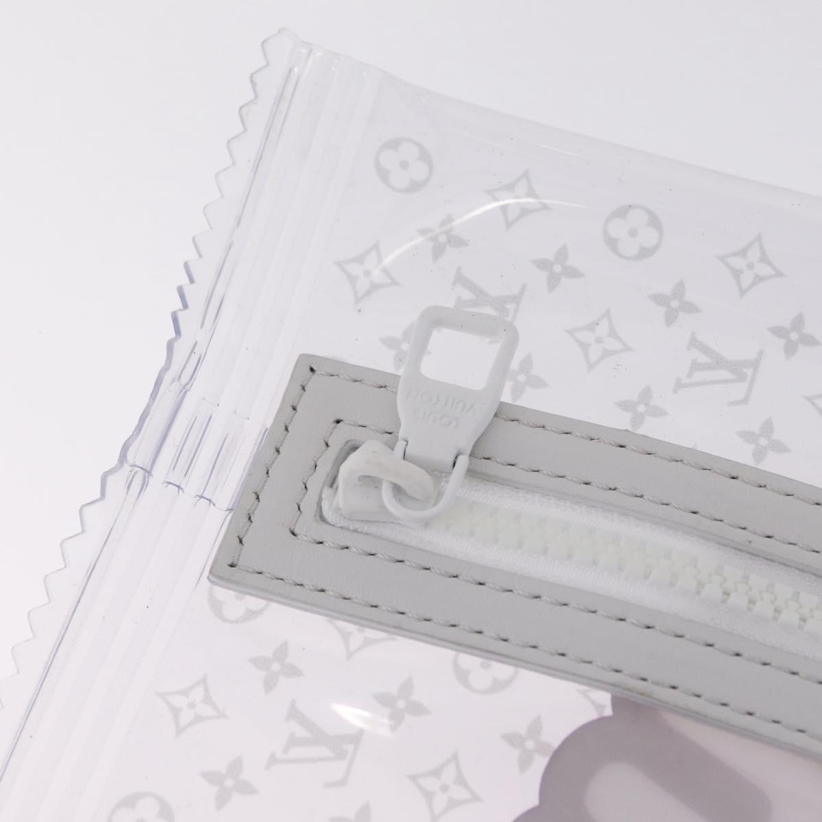 LOUIS VUITTON Fortune Cookie Clutch Bag Vinyl Clear White M82025 LV Auth 215687A