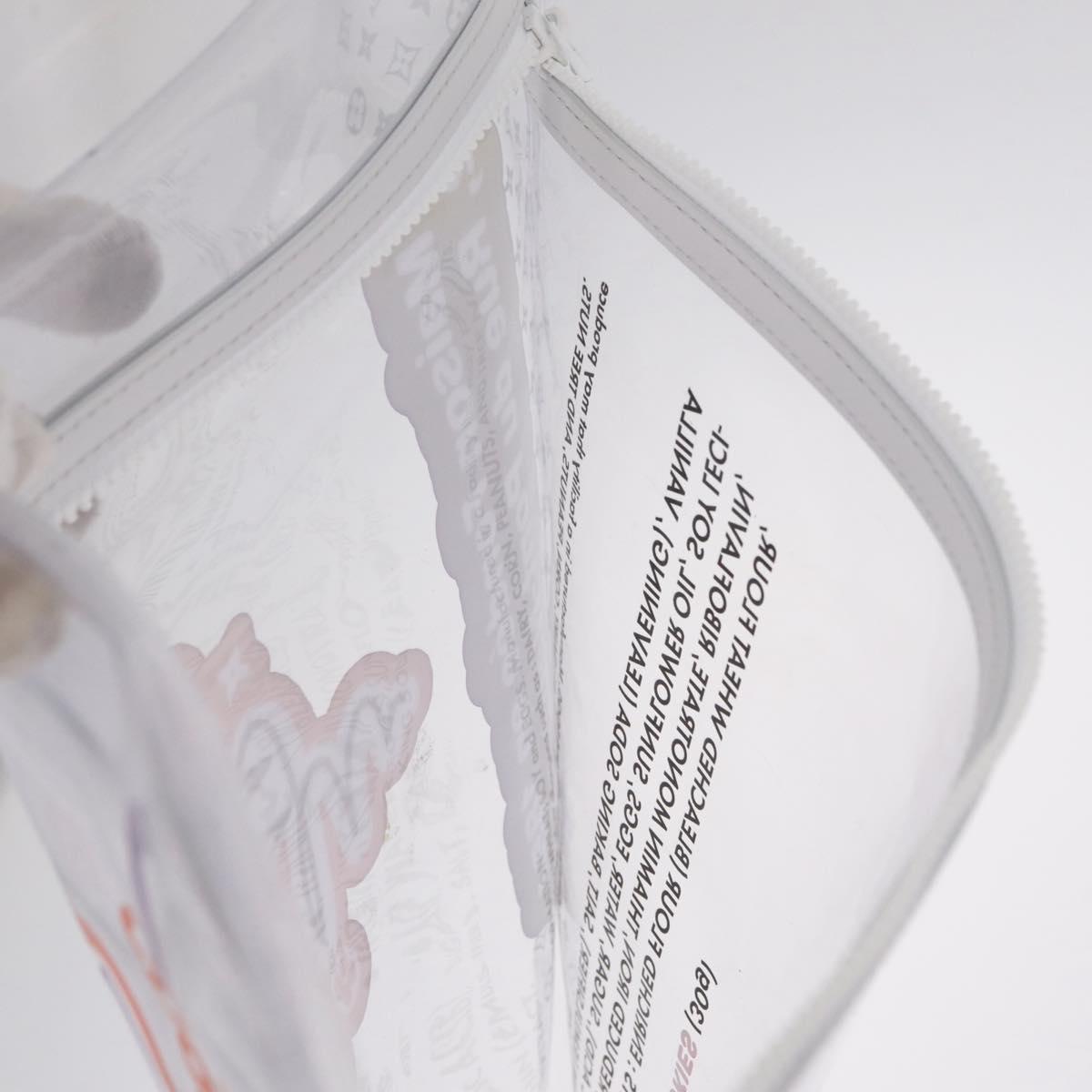 LOUIS VUITTON Fortune Cookie Clutch Bag Vinyl Clear White M82025 LV Auth 215687A