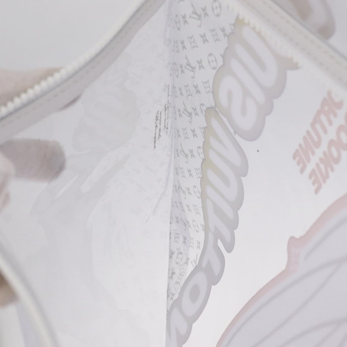 LOUIS VUITTON Fortune Cookie Clutch Bag Vinyl Clear White M82025 LV Auth 215687A