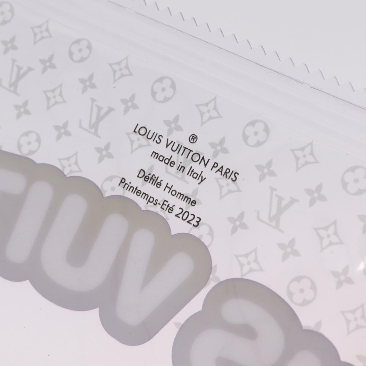 LOUIS VUITTON Fortune Cookie Clutch Bag Vinyl Clear White M82025 LV Auth 215687A