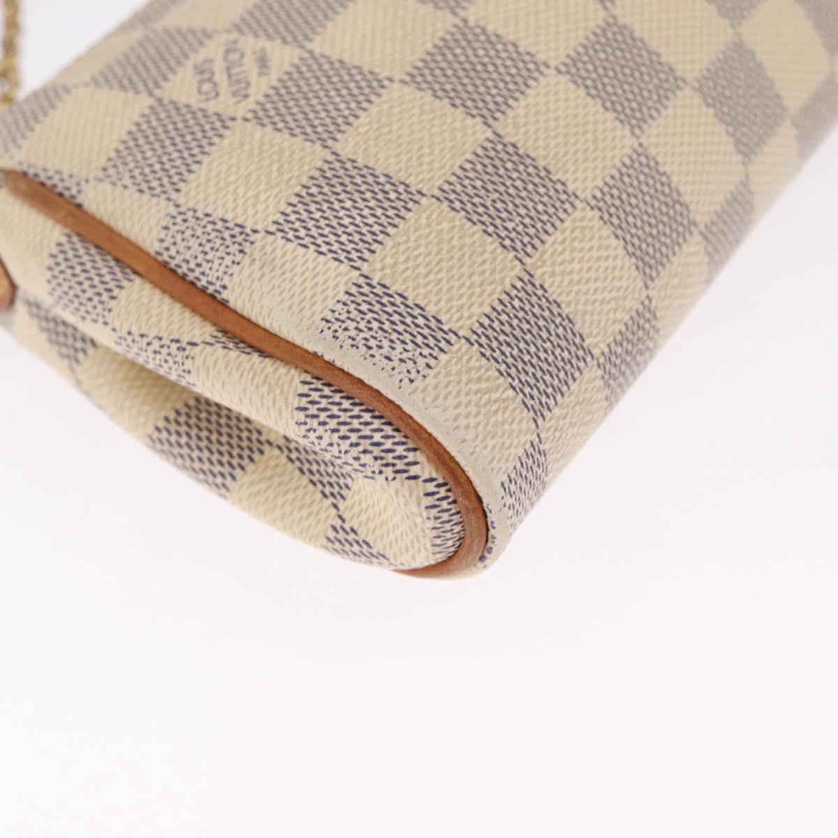 LOUIS VUITTON Damier Azur Eva Shoulder Bag N55214 LV Auth 215689A