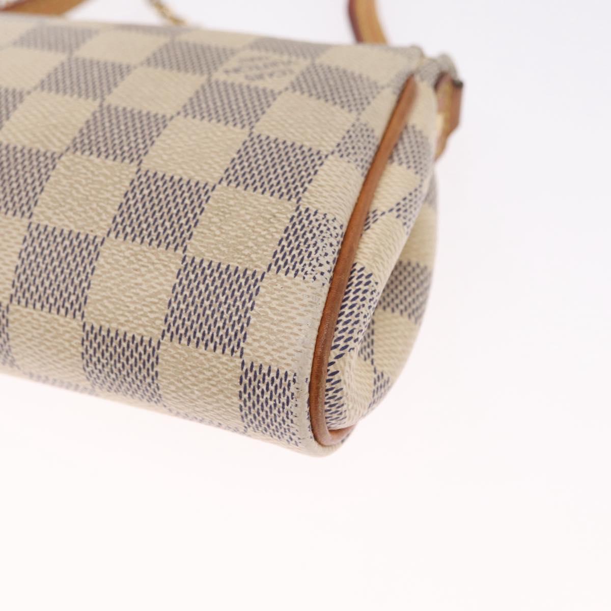LOUIS VUITTON Damier Azur Eva Shoulder Bag N55214 LV Auth 215689A