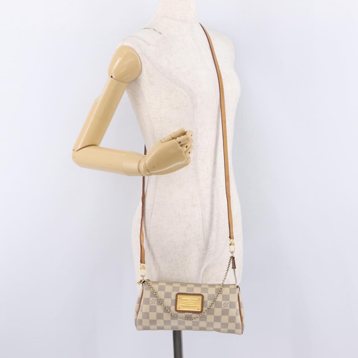 LOUIS VUITTON Damier Azur Eva Shoulder Bag N55214 LV Auth 215689A