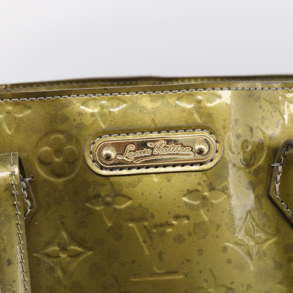 LOUIS VUITTON Monogram Vernis Wilshire GM Tote Bag Gris Art Deco LV Auth 215698