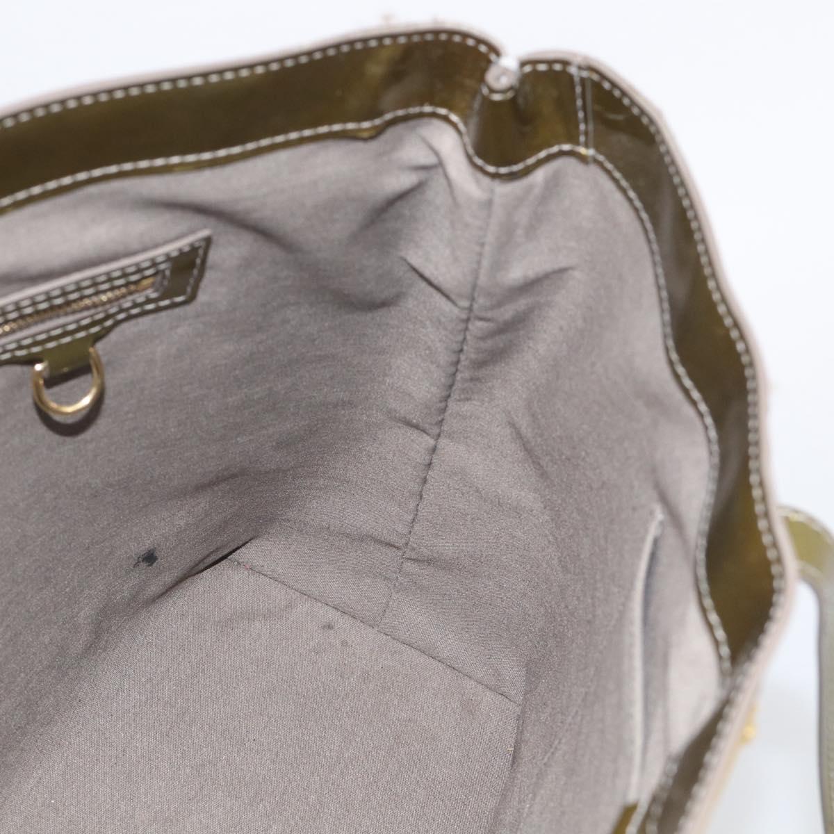 LOUIS VUITTON Monogram Vernis Wilshire GM Tote Bag Gris Art Deco LV Auth 215698