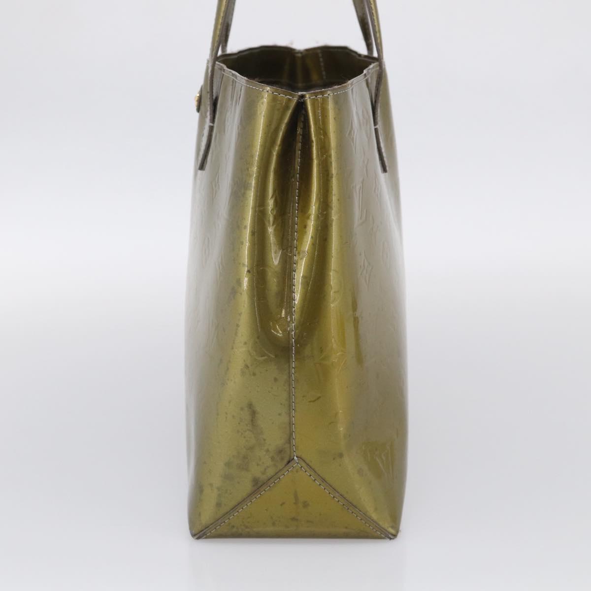 LOUIS VUITTON Monogram Vernis Wilshire GM Tote Bag Gris Art Deco LV Auth 215698