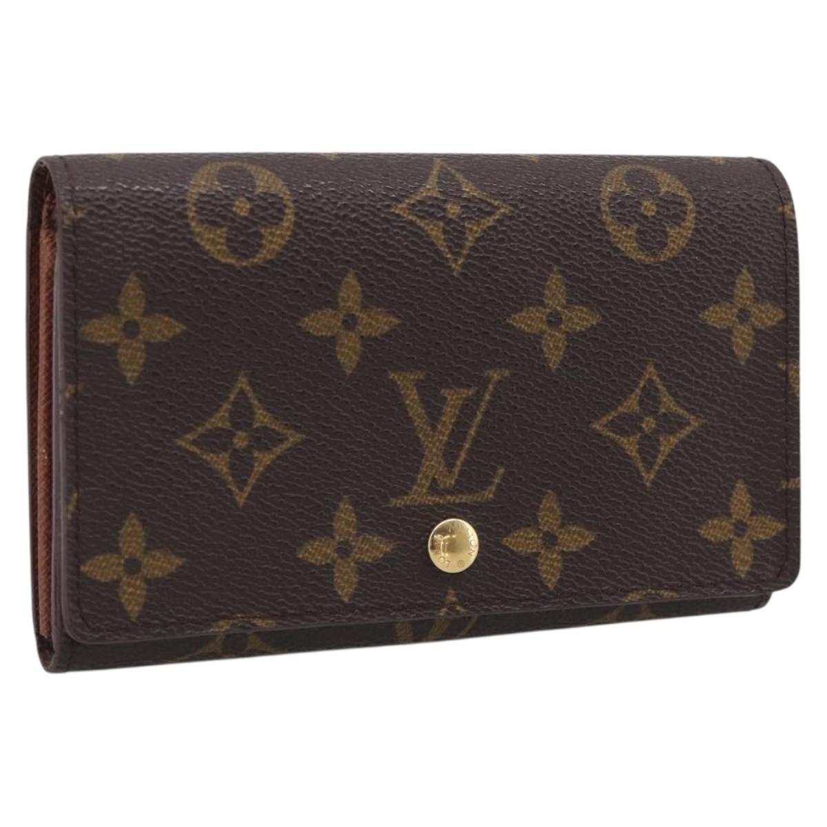 LOUIS VUITTON Monogram Porte Monnaie Billets Tresor Wallet M61730 LV Auth 215712