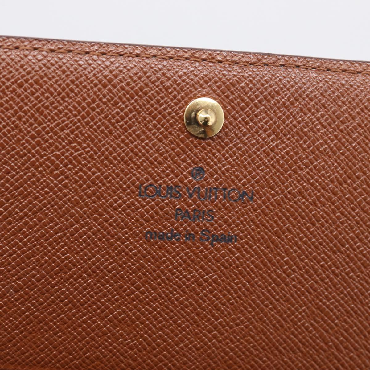 LOUIS VUITTON Monogram Porte Monnaie Billets Tresor Wallet M61730 LV Auth 215712