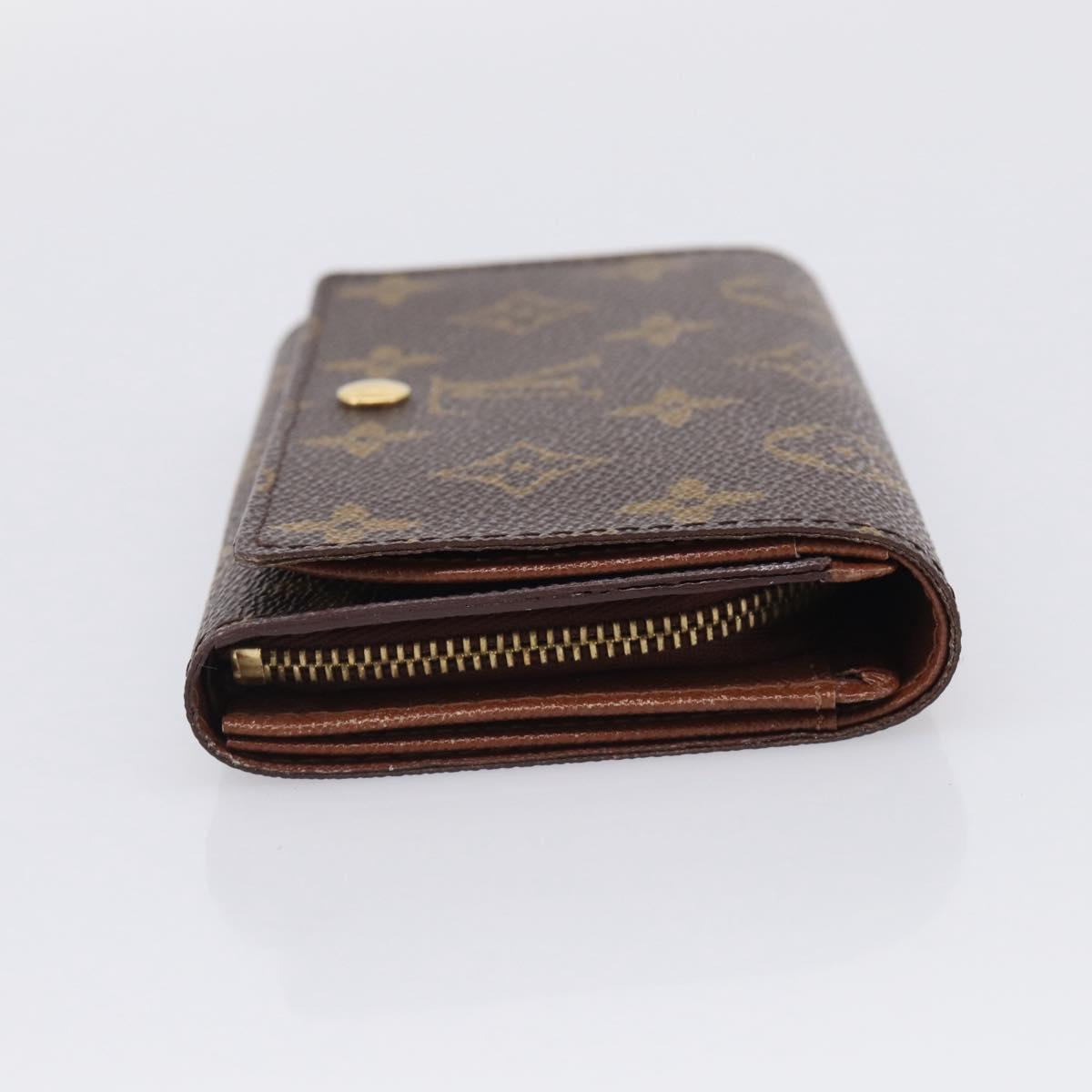 LOUIS VUITTON Monogram Porte Monnaie Billets Tresor Wallet M61730 LV Auth 215712