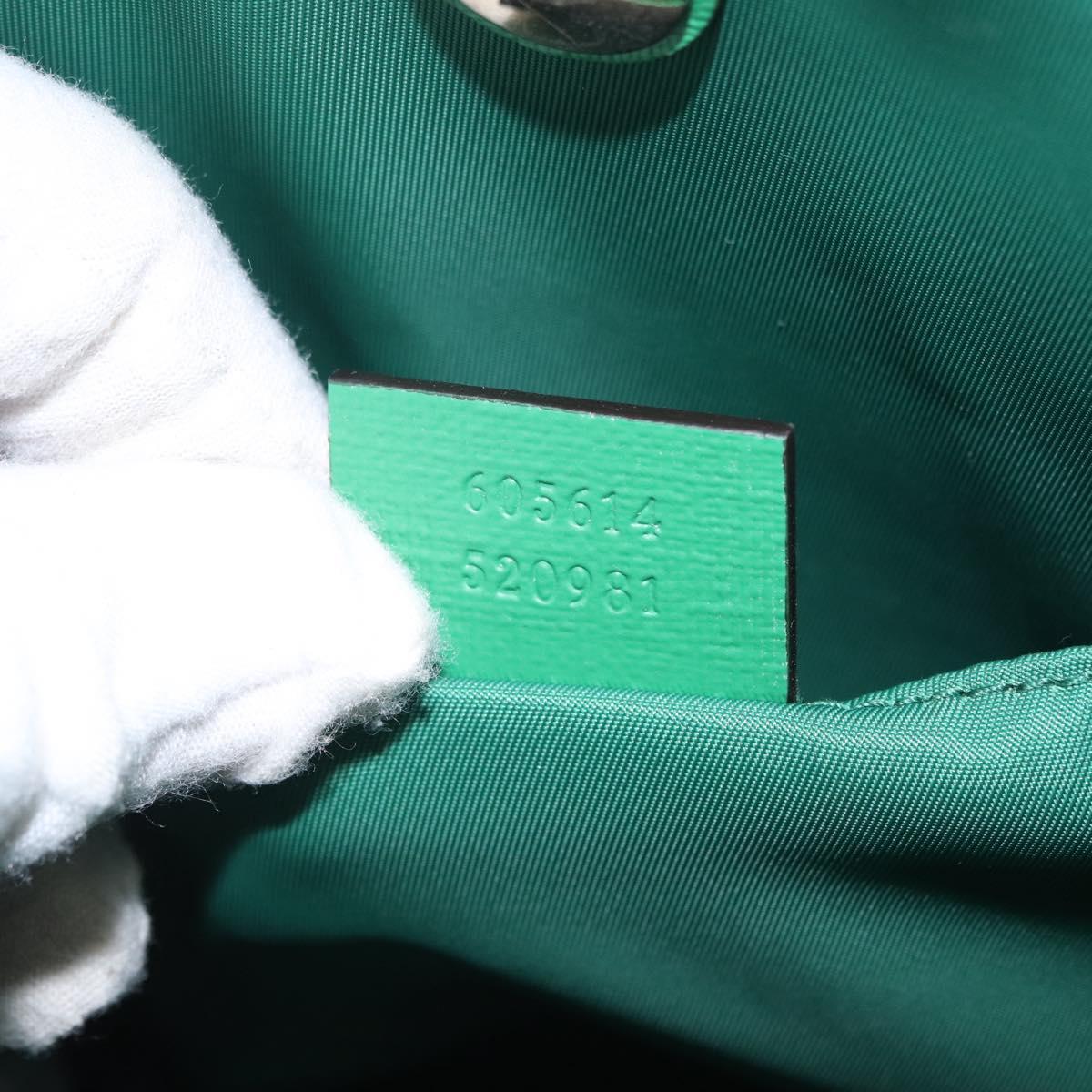 GUCCI GG Crystal Childrens Kim Seung-yeon Hand Bag PVC Green 605614 Auth 215713V