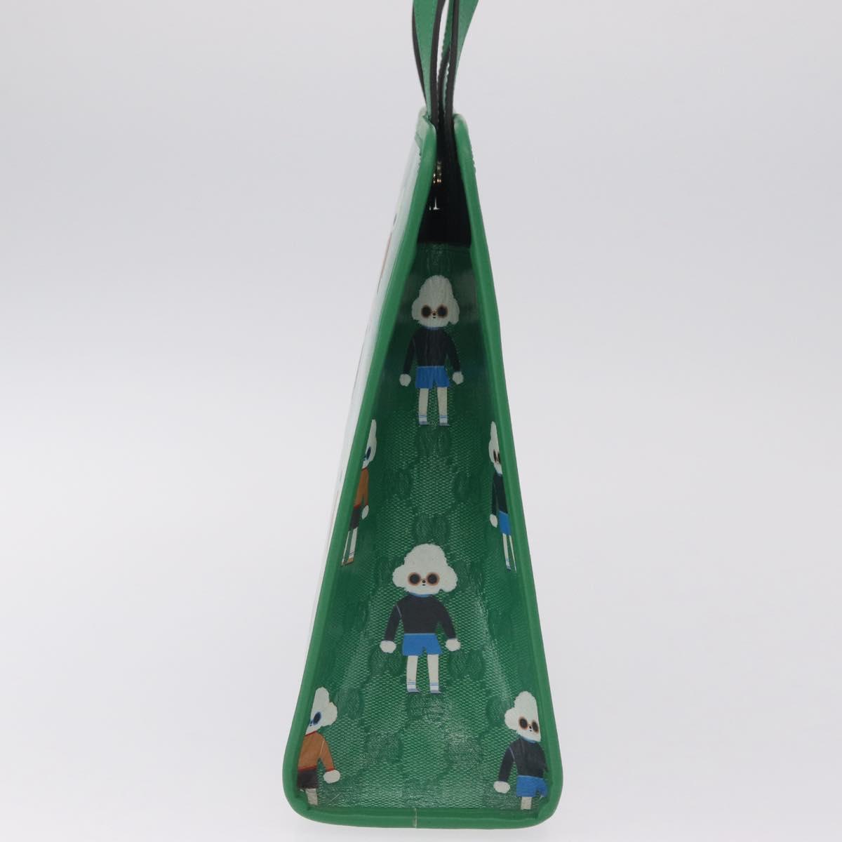 GUCCI GG Crystal Childrens Kim Seung-yeon Hand Bag PVC Green 605614 Auth 215713V