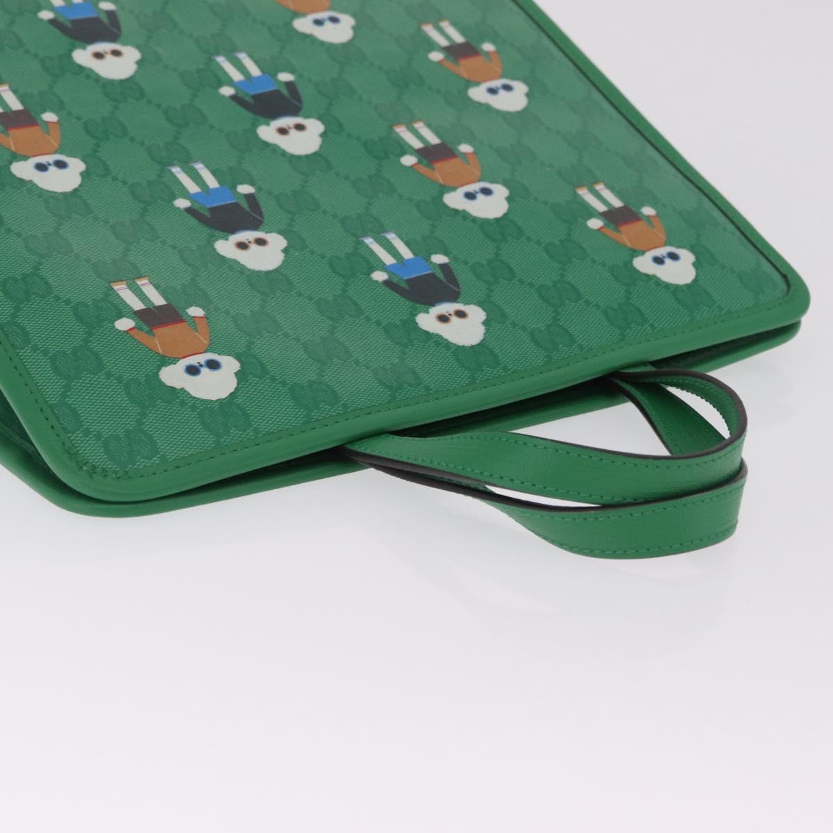 GUCCI GG Crystal Childrens Kim Seung-yeon Hand Bag PVC Green 605614 Auth 215713V