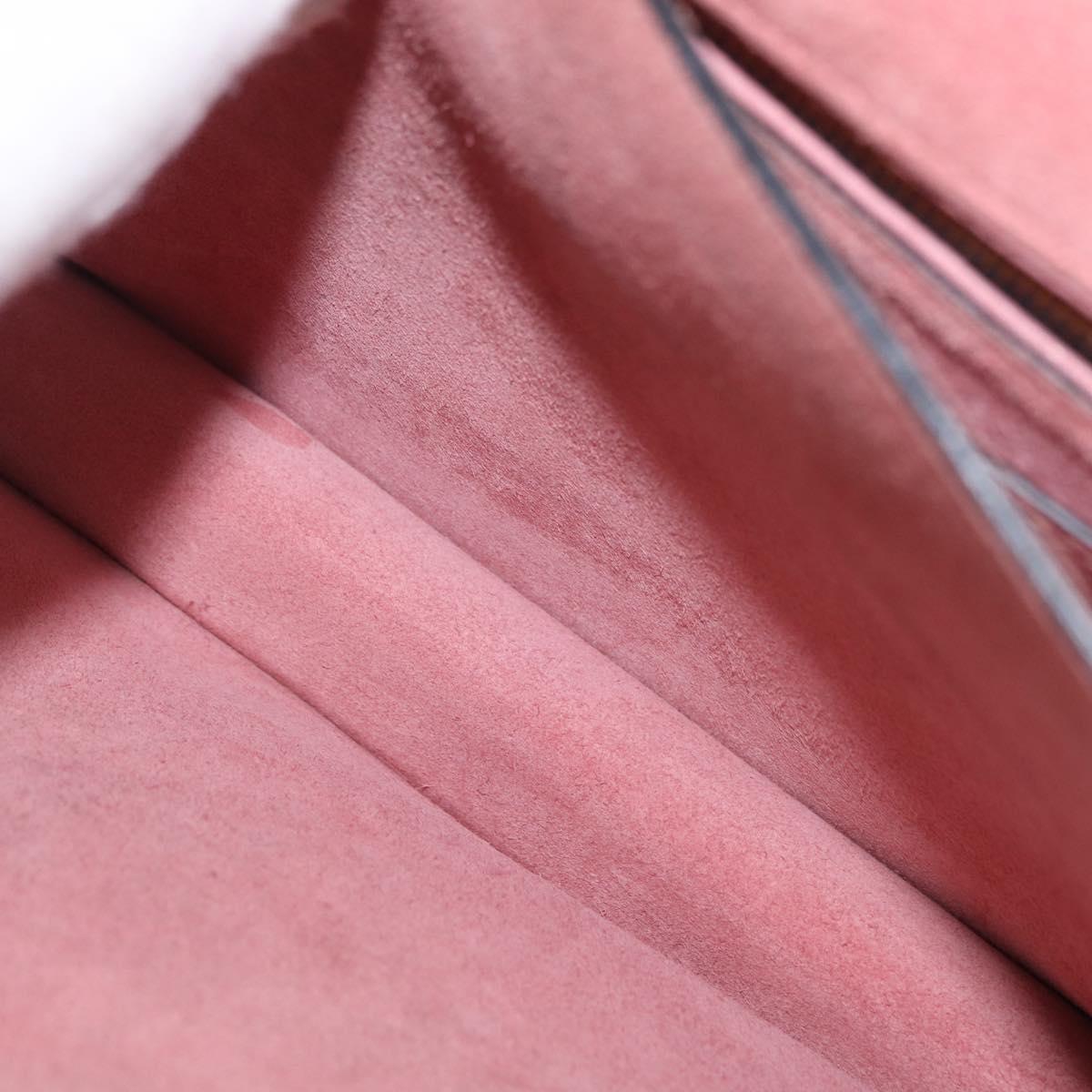 Miu Miu Madras Hand Bag Leather 2way Pink Gold Auth 215832A