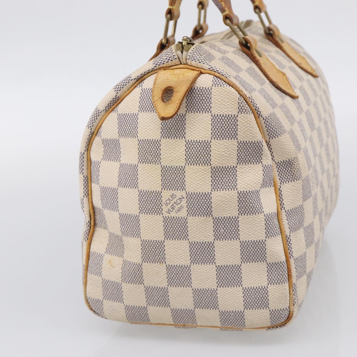 LOUIS VUITTON Damier Azur Speedy 25 Hand Bag N41534 LV Auth 216135