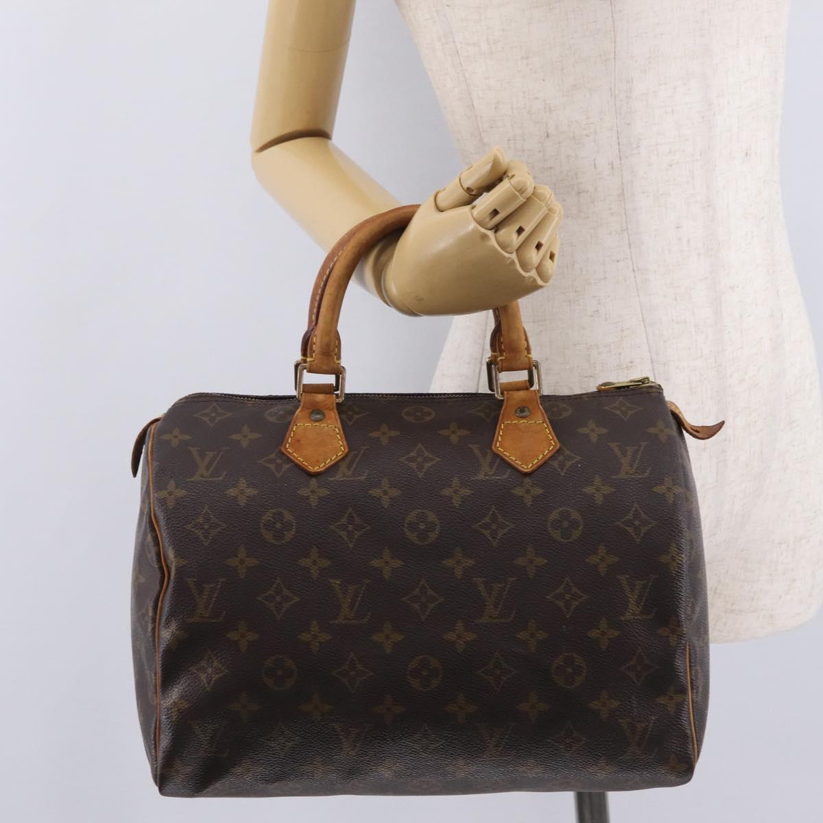 LOUIS VUITTON Monogram Speedy 30 Hand Bag M41526 LV Auth 216139