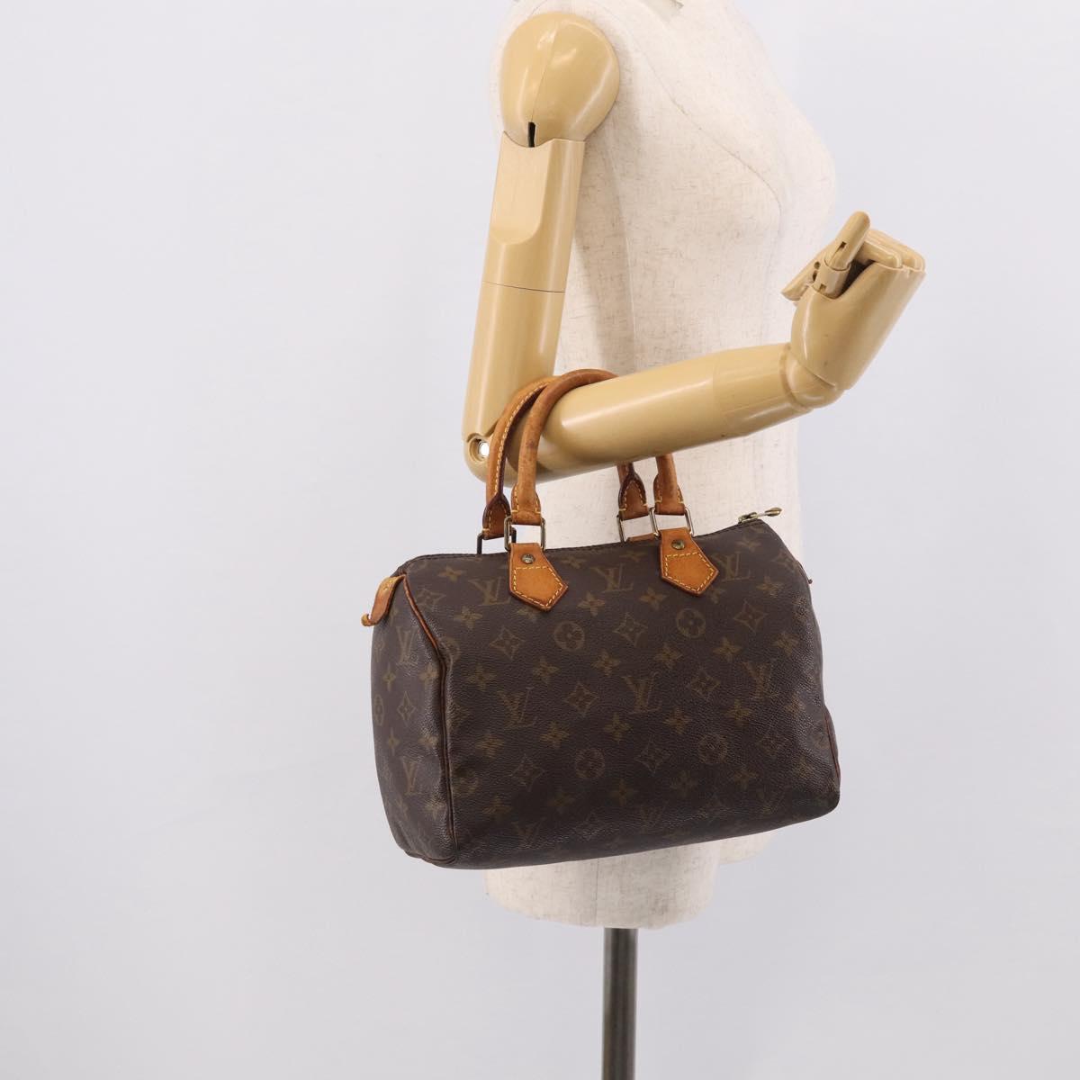LOUIS VUITTON Monogram Speedy 25 Hand Bag M41528 LV Auth 216140