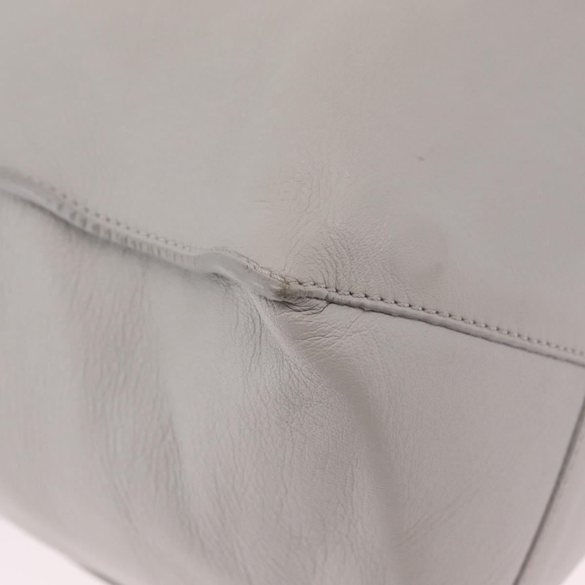 Balenciaga The Paper A5 Tote Bag Leather Gray Silver 255412 Auth 216142