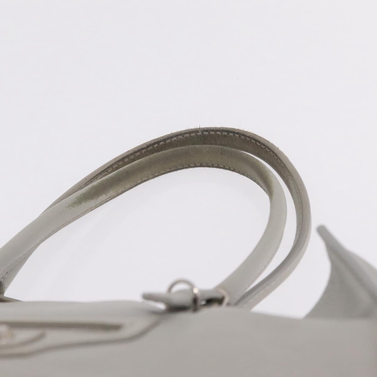 Balenciaga The Paper A5 Tote Bag Leather Gray Silver 255412 Auth 216142