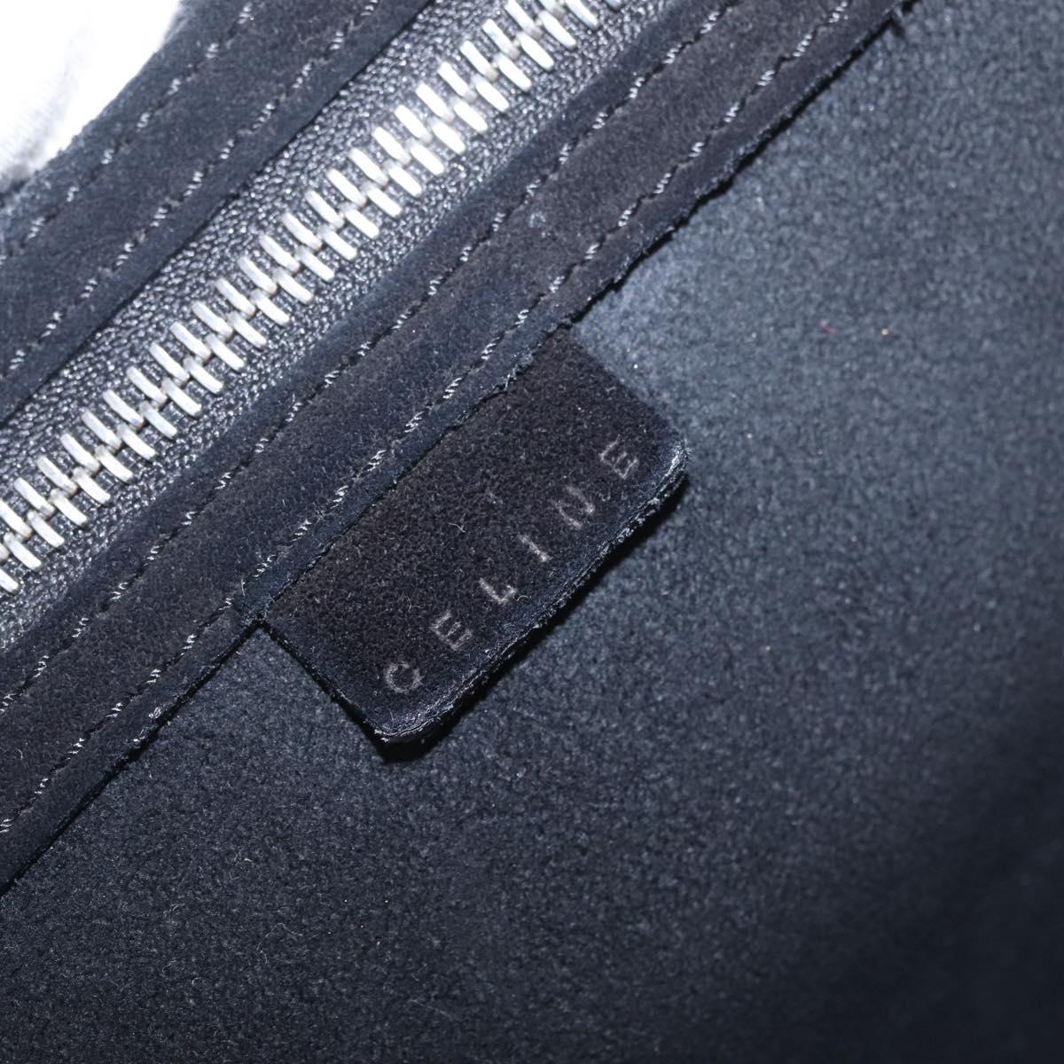 CELINE Boogie Bag Tote Bag Suede Black Silver Auth 216143A