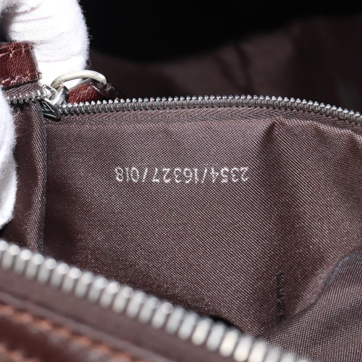 FENDI Zucca Canvas Hand Bag Brown Black Auth 216161