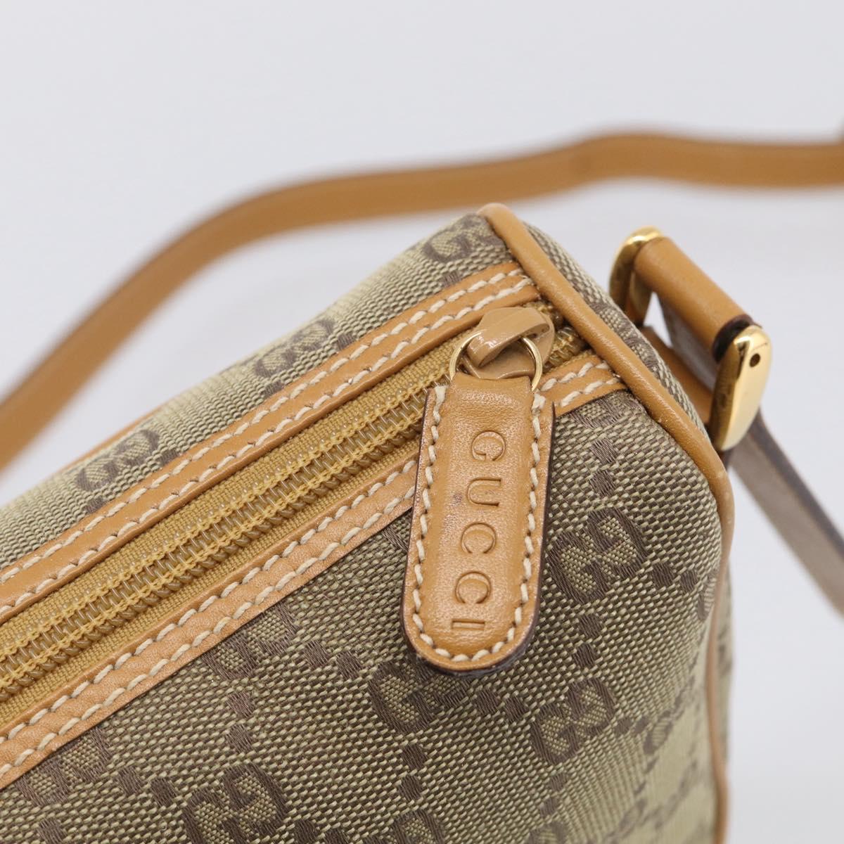 GUCCI GG Supreme Shoulder Bag Beige Gold Auth 216162