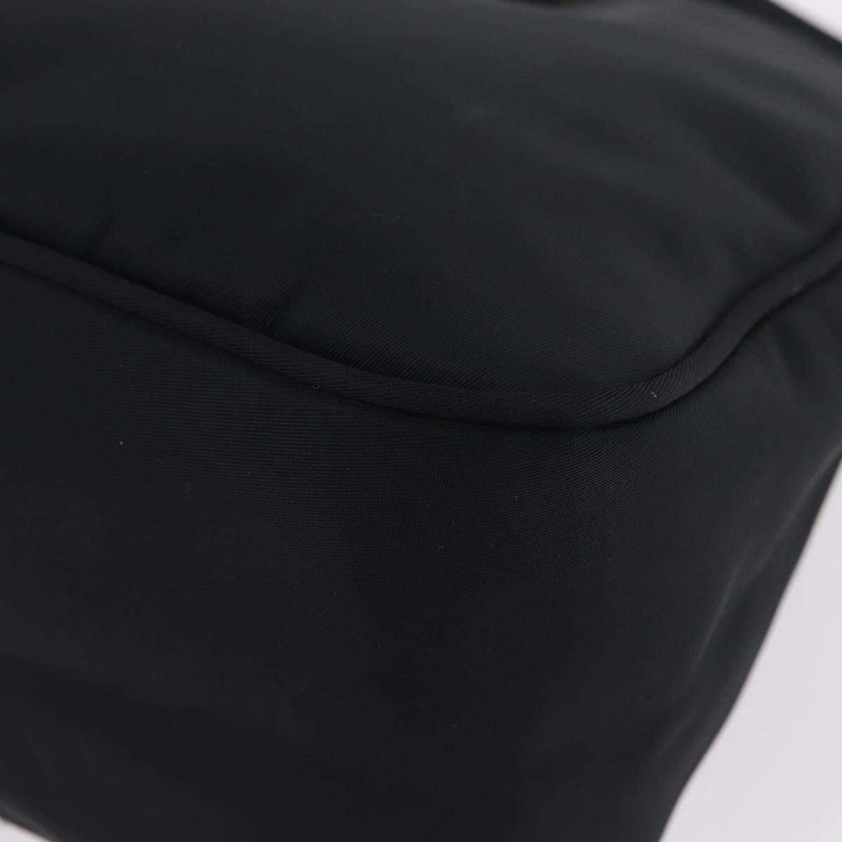 FENDI Tote Bag Nylon Black Silver Auth 216166A