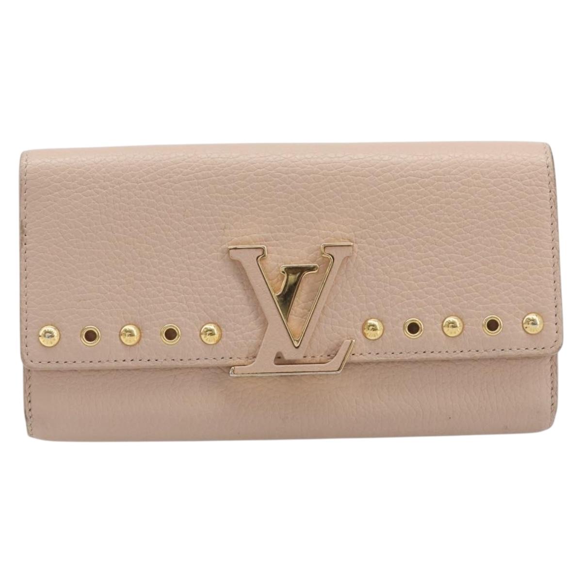 LOUIS VUITTON Portefeuille Capsine Wallet Taurillon Clemence M62763 Auth 216169V