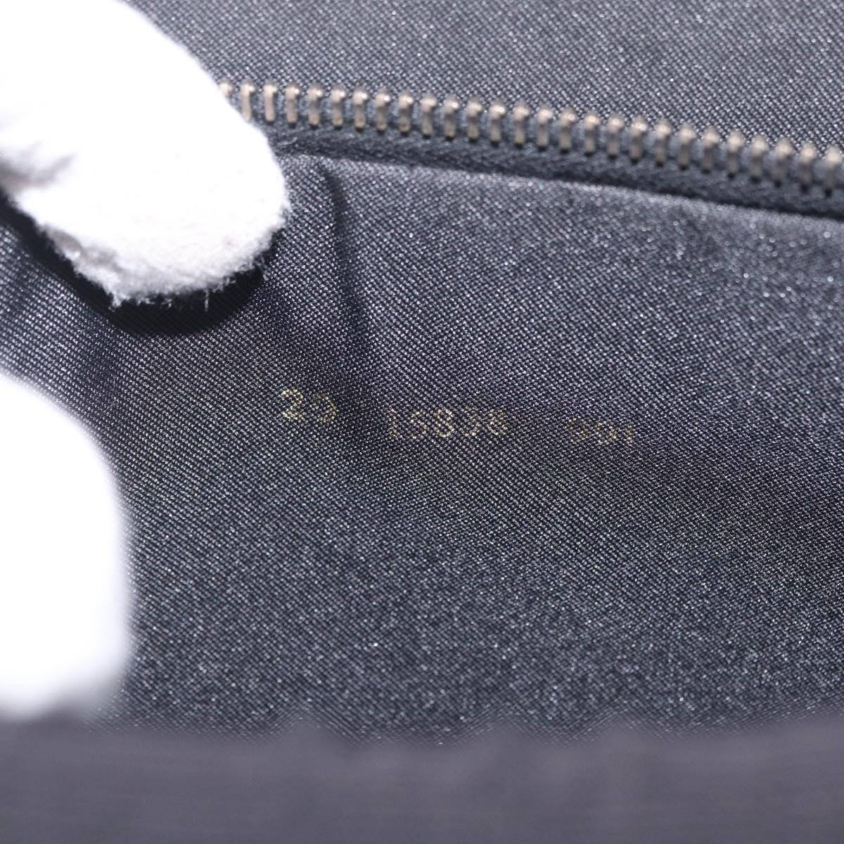 FENDI Zucca Canvas Clutch Bag Black Silver Auth 216171