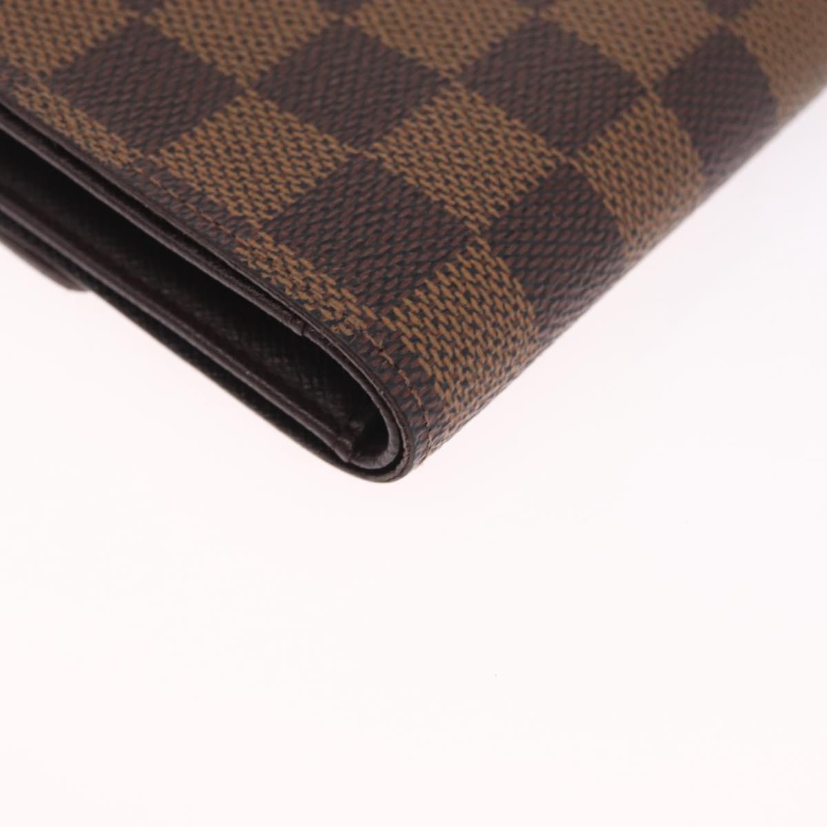 LOUIS VUITTON Damier Ebene Porte Tresor Etui Papie Wallet N61202 LV Auth 216174V