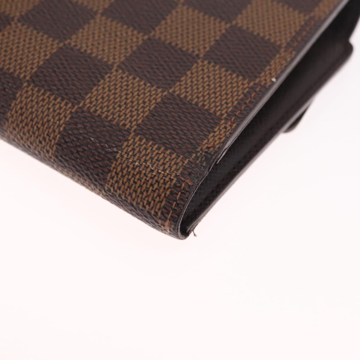 LOUIS VUITTON Damier Ebene Porte Tresor Etui Papie Wallet N61202 LV Auth 216174V