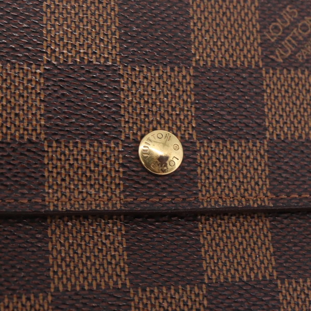 LOUIS VUITTON Damier Ebene Porte Tresor Etui Papie Wallet N61202 LV Auth 216174V